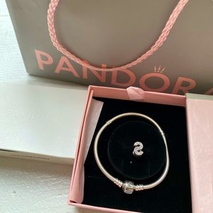 New Pandora Bracelet with Letter S charm